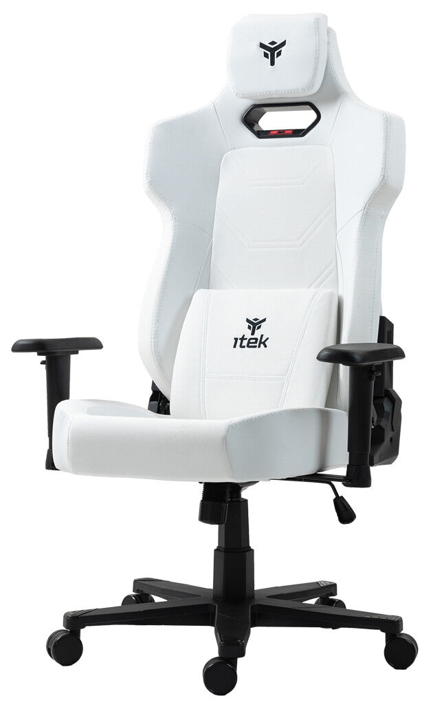 itek Gaming Chair SHUTTLE PM66 - PVC e Tessuto- Braccioli 3D- Nero Bianco
