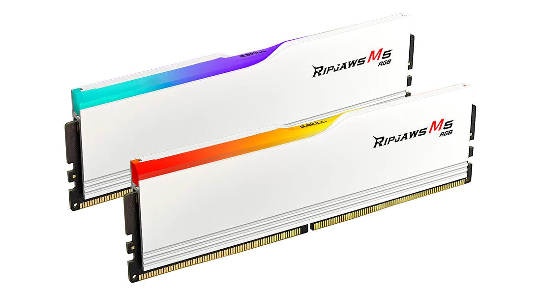 G.Skill DIMM 32GB DDR5-6000 (2x16GB) Dual Kit- Ripjaws M5 RGB- INTEL XMP- White