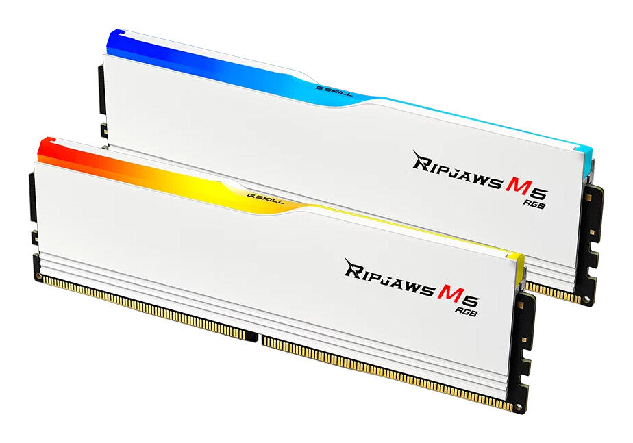 G.Skill DIMM 32GB DDR5-6000 (2x16GB) Dual Kit- Ripjaws M5 RGB- INTEL XMP- White