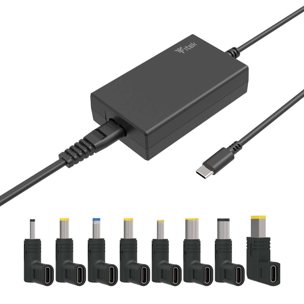 Alimentatore Universale per Notebook e Dispositivi USB-C- PD - 65W- Tecnologia GaN- Super Slim- USB-C e 8 connettori