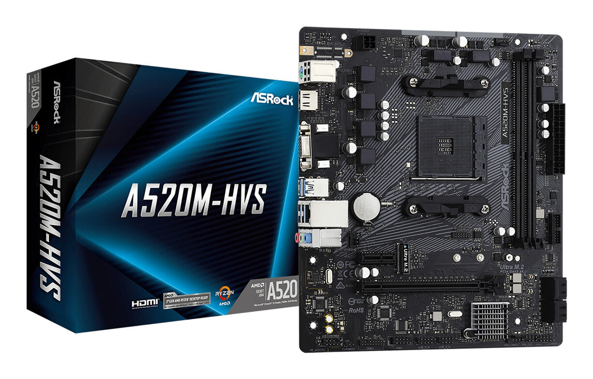 MB Asrock AM4 A520 HVS 2x DDR4 D-SUB HDMI M-ATX
