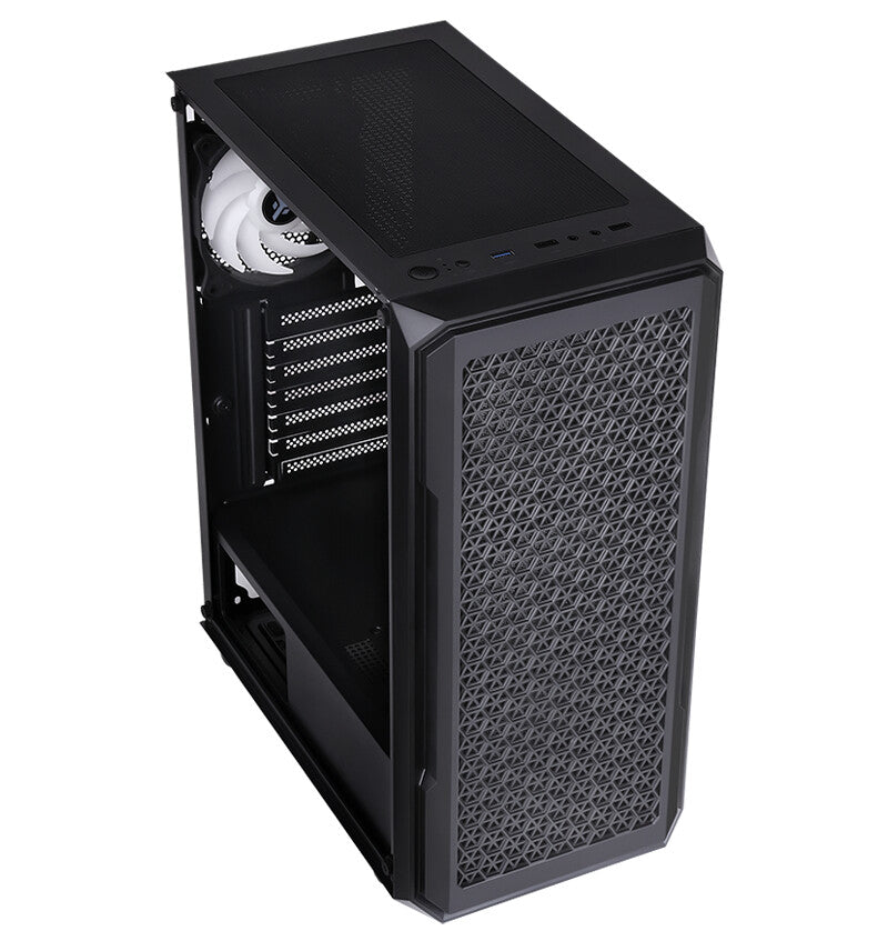 Case SIX TRIANGLE - Gaming Middle Tower- 4x12cm ARGB fan- USB3- Side Panel Temp Glass