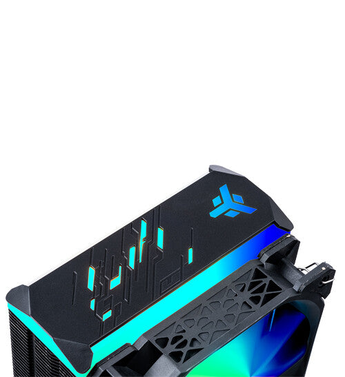 Dissipatore ad aria ICY-4HLA - Skt universale- 150W TDP- 4 HP- ventola 12cm- full black- ARGB