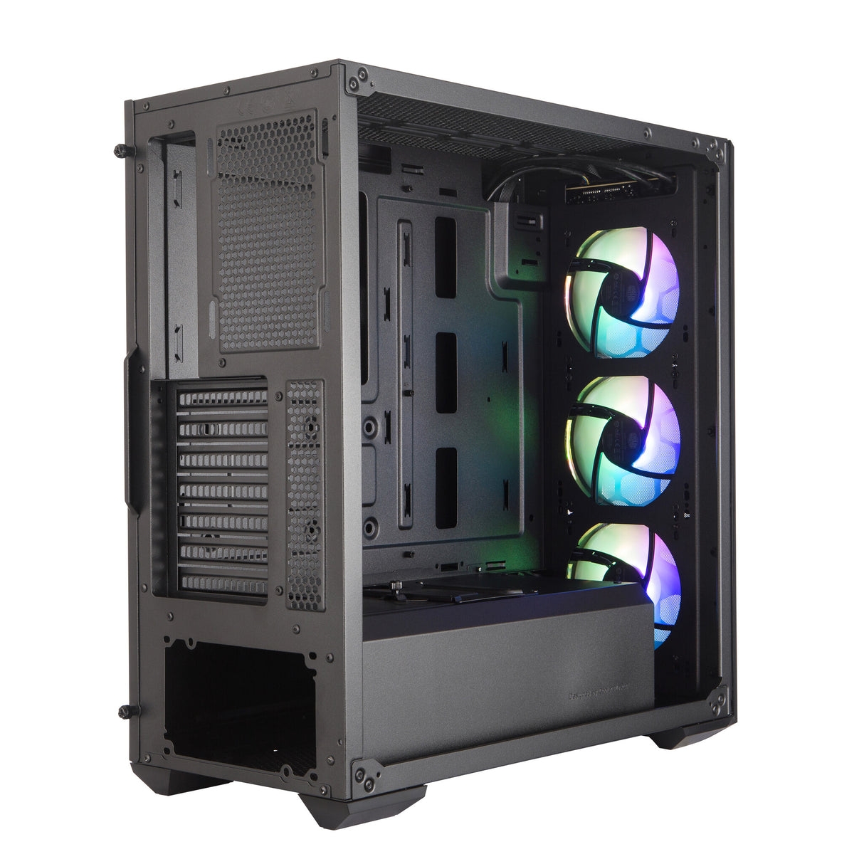 Case MasterBox MB511 ARGB- 2xCombo 2.5"/3.5"-5xSSD- 3x 120 ARGB fans-incl. controller-Radiator Support-Temp.Glass Side P.-NO PSU