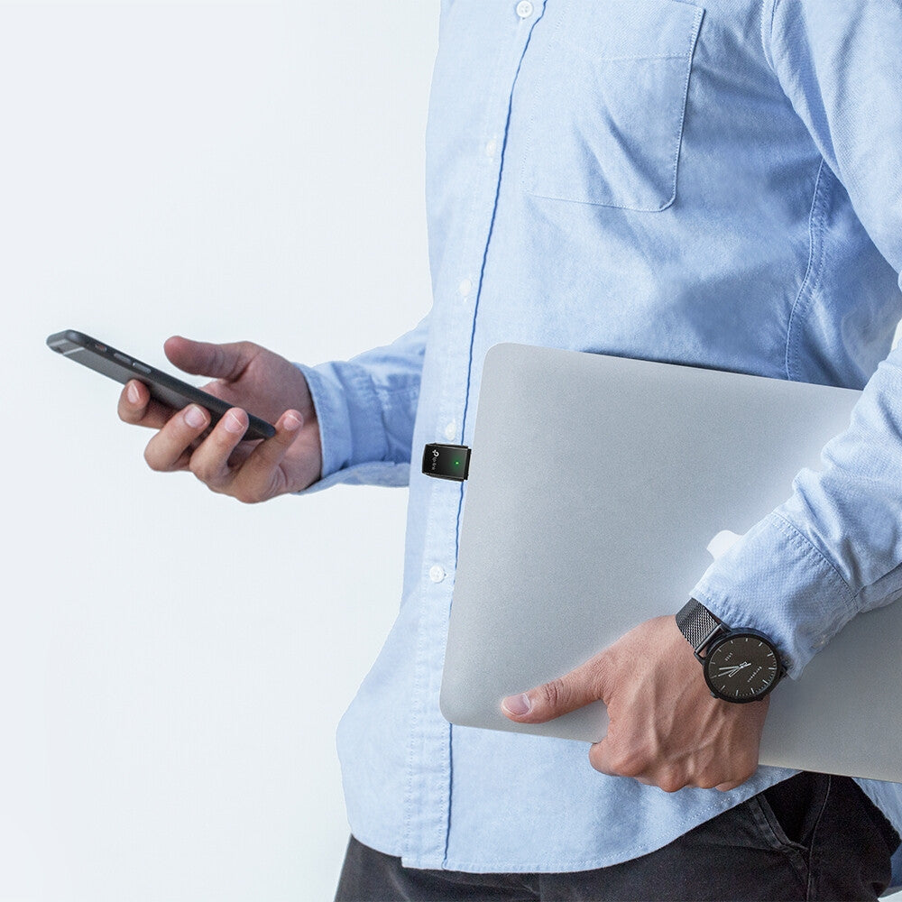 TP-LINK Antenna USB AC600 1T1R-433Mbps at 5GHz + 150Mbps at 2.4GHz- 802.11ac/a/b/g/n- USB 2.0-WPS Button-1 internal antenna