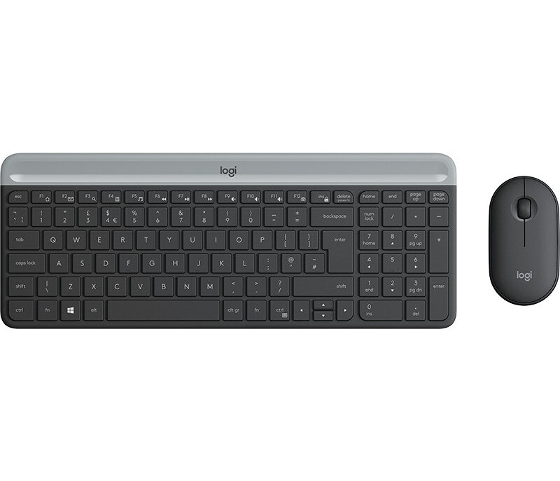 Tastiera + Mouse LOGITECH RETAIL - MK470- Wireless- Slim- Nera