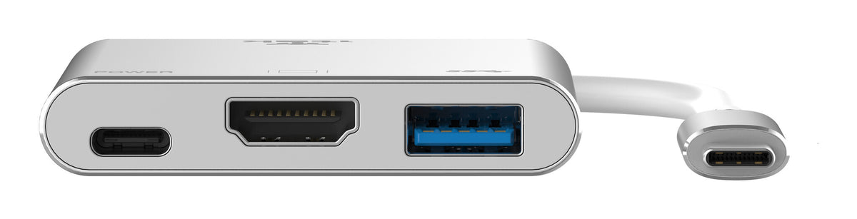ITEK Adattatore USB-C a USB3.0(5G) + HDMI(4K) + USB-C(100W PD)