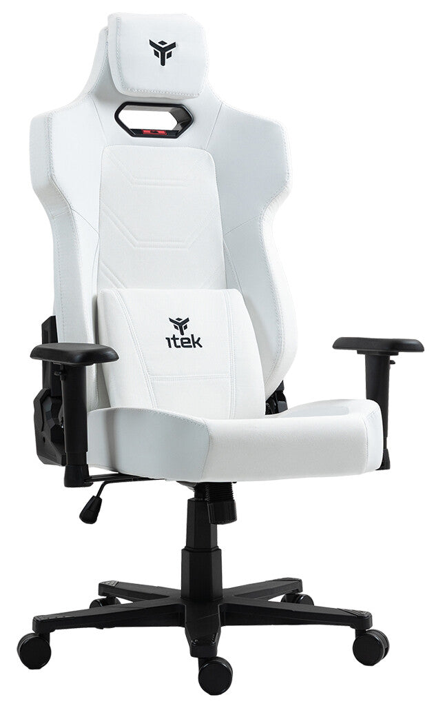 itek Gaming Chair SHUTTLE PM66 - PVC e Tessuto- Braccioli 3D- Nero Bianco