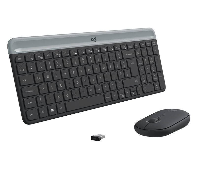 Tastiera + Mouse LOGITECH RETAIL - MK470- Wireless- Slim- Nera