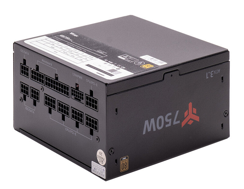 Alimentatore GBI750 - 750W- 80Plus Gold- ATX 3.1- Ventola FDB 14cm- Cond Giapponesi- Modulare