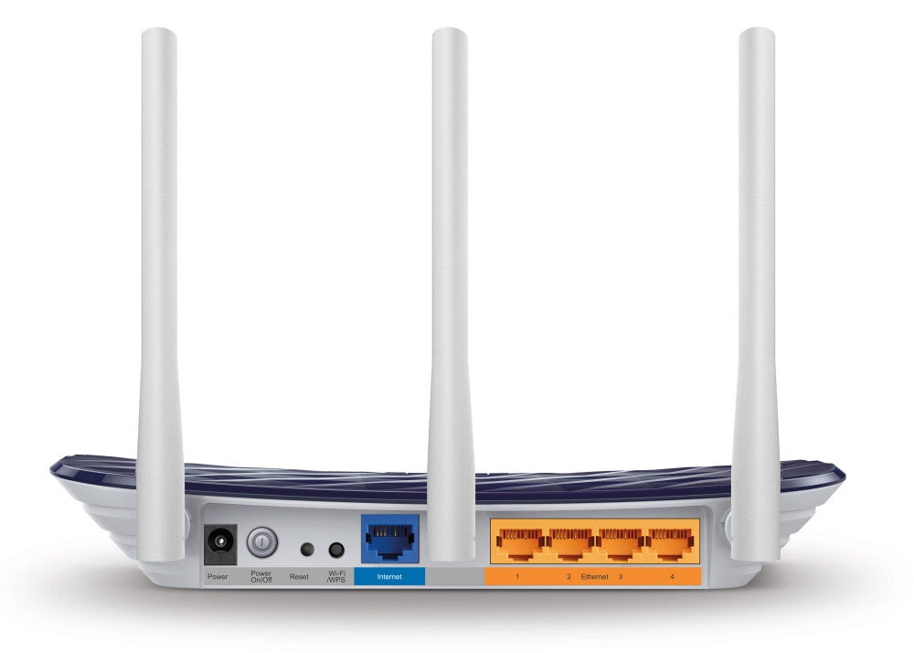 TP-LINK Router Wi-Fi AC750- MediaTek- 433Mbps at 5GHz + 300Mbps at 2.4GHz- 802.11ac/a/b/g/n- 10/100M LAN- Wireless On/Off- 2 ant