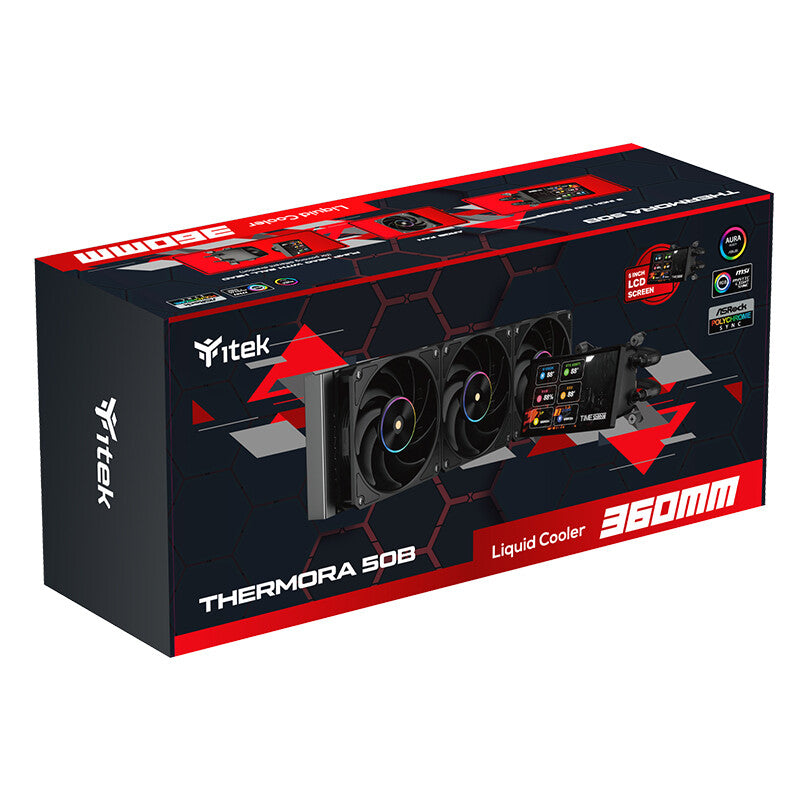 Dissipatore a liquido THERMORA 50B - 360mm- Skt Universale- ARGB PWM fan- LCD 5" con software