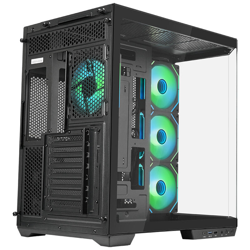 Case DARK CAVE AKU - Gaming Tower- ATX- 4x12cm ARGB fan- USB3- Type-C- Temp Glass Side & Front Panel