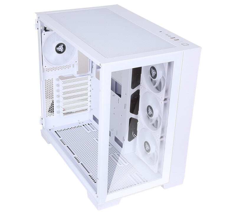 Case DARK CAVE - Gaming Tower- ATX- 4x12cm ARGB fan- 2xUSB3- Type-C- Side & Front Panel Temp Glass- White Edition