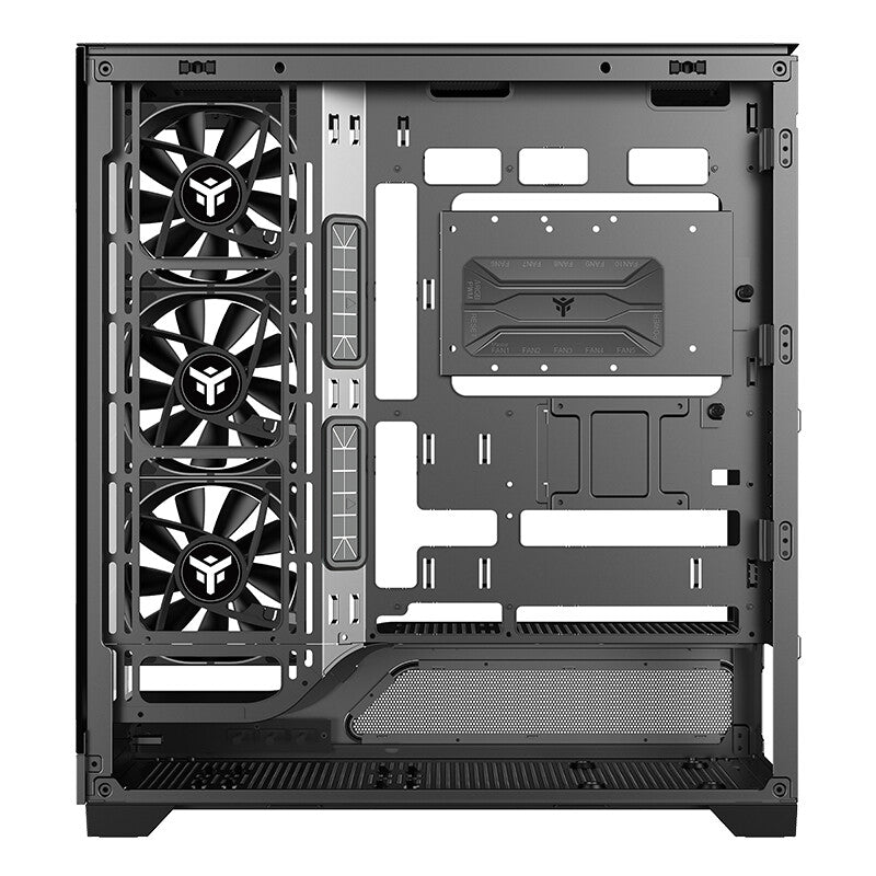 Case SHOWBUI WAVE 82B - Gaming Tower- ATX- 4x12cm ARGB fan- 2xUSB3- Type-C- Darker Temp Glass Side & Front Panel