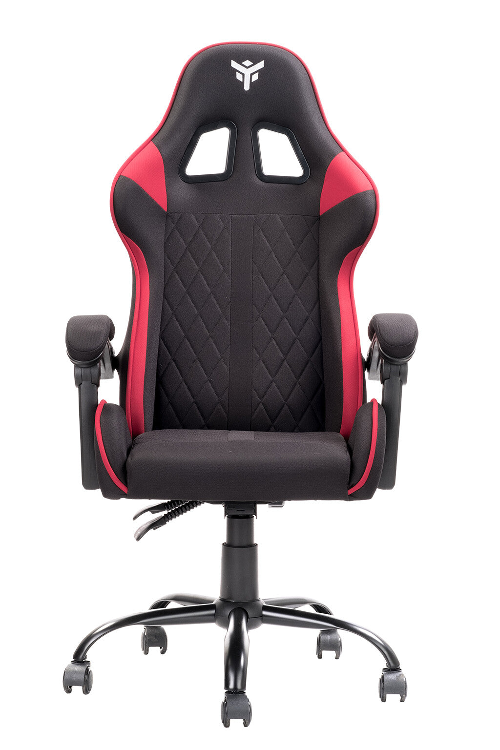 itek Gaming Chair RHOMBUS FF10 - Tessuto- Doppio Cuscino- Schienale Reclinabile- Nero Rosso