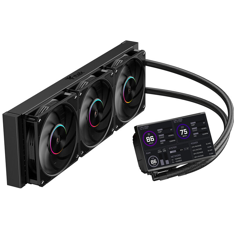 Dissipatore a liquido THERMORA 50B - 360mm- Skt Universale- ARGB PWM fan- LCD 5" con software
