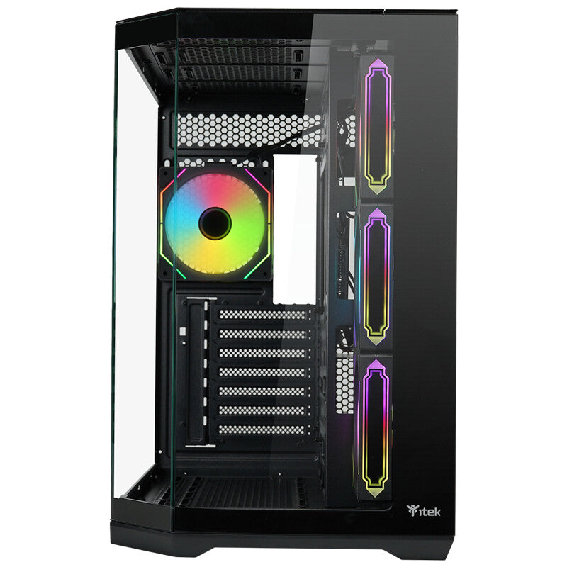 Case DARK CAVE AKU - Gaming Tower- ATX- 4x12cm ARGB fan- USB3- Type-C- Temp Glass Side & Front Panel