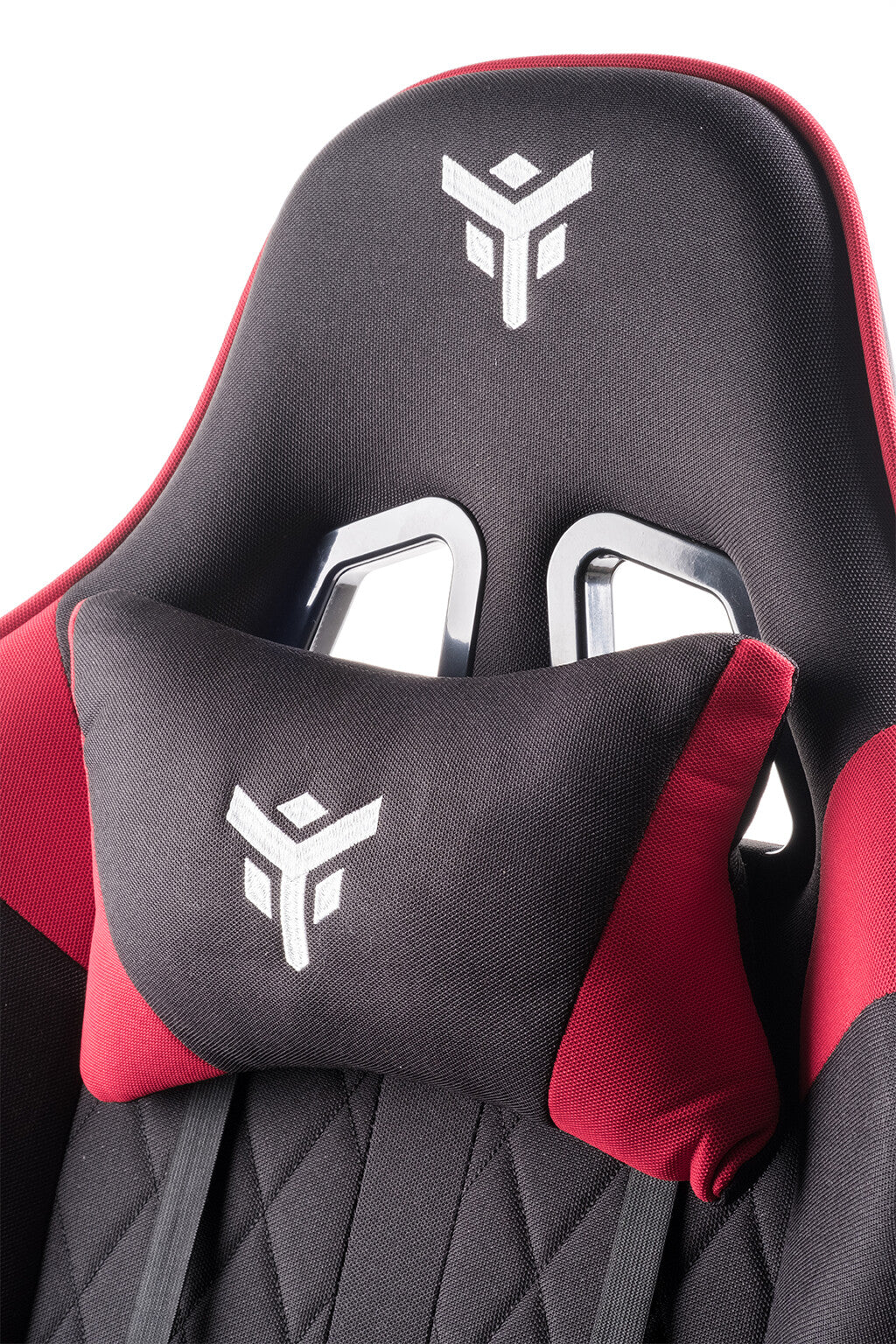 itek Gaming Chair RHOMBUS FF10 - Tessuto- Doppio Cuscino- Schienale Reclinabile- Nero Rosso