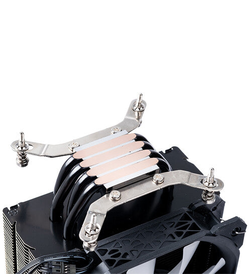 Dissipatore ad aria ICY-4HLA - Skt universale- 150W TDP- 4 HP- ventola 12cm- full black- ARGB