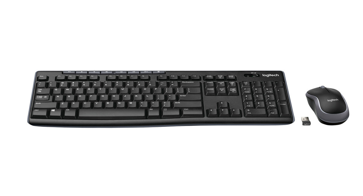 LOGITECH RETAIL Keyboard + Mouse - MK270 - Wireless - Black