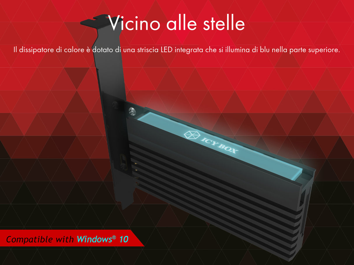 ICY BOX Scheda di estensione PCIe per SSD M.2 NVMe- PCI-E x4