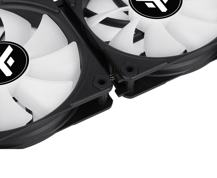 Kit 3x UW12 Black case fan - 12cm - ARGB Sync 5V 3pin - 4pin PWM - Wireless