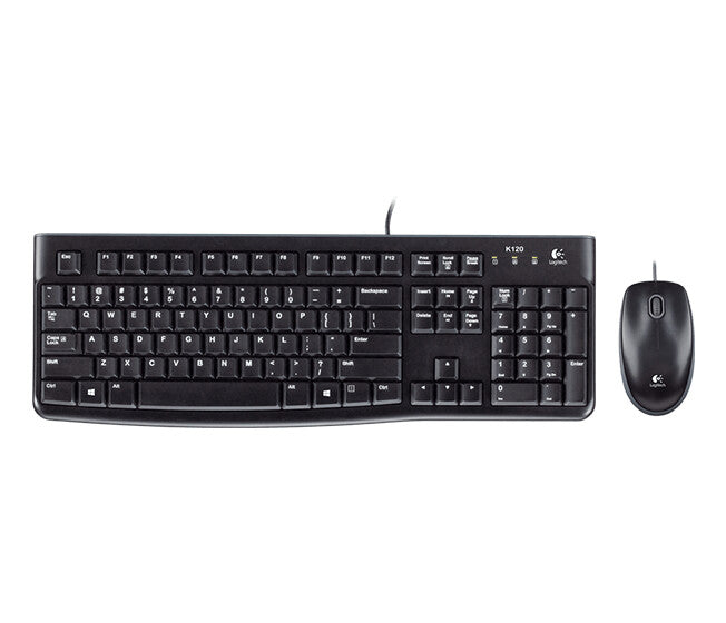 LOGITECH RETAIL Keyboard + Mouse - MK120- USB- Black