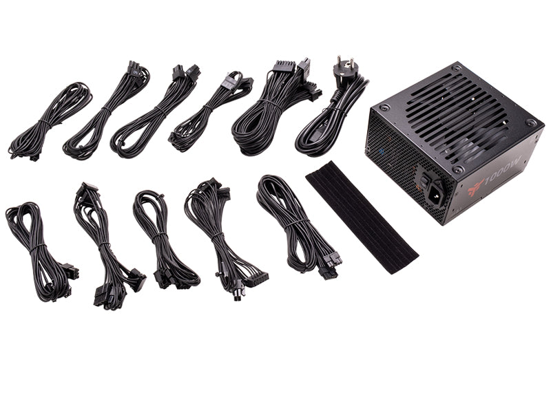 Alimentatore PBI1000 - 1000W- 80Plus Platinum- ATX 3.1- Ventola FDB 14cm- Cond Giapponesi- Modulare