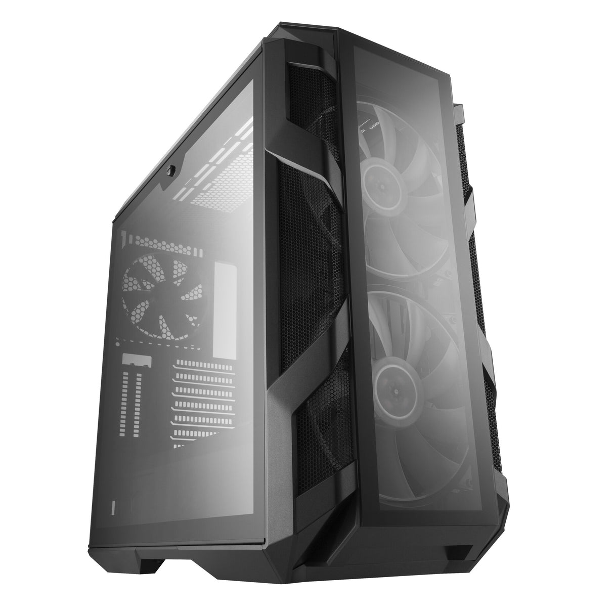 Case MasterCase H500M- 2USB3-Audio I&O-2x 2.5"/3.5"-2x 2.5"-2x 200mm ARGB Front Fans 140mm Rear Fan-Radiator Supp.-NO PSU