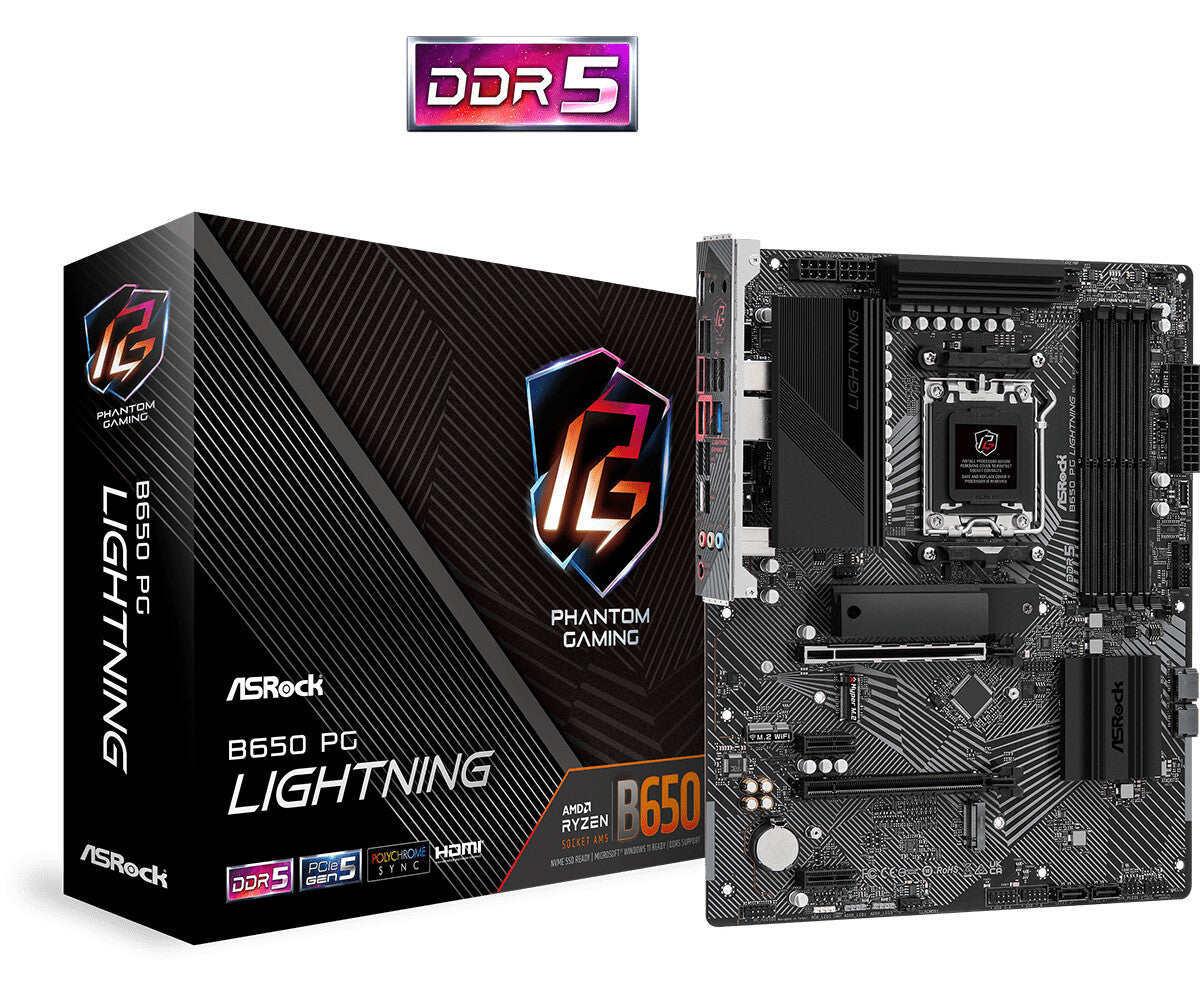 MB Asrock AM5 B650 PG LIGHTNING 4*DDR5 4*SATA3 ATX