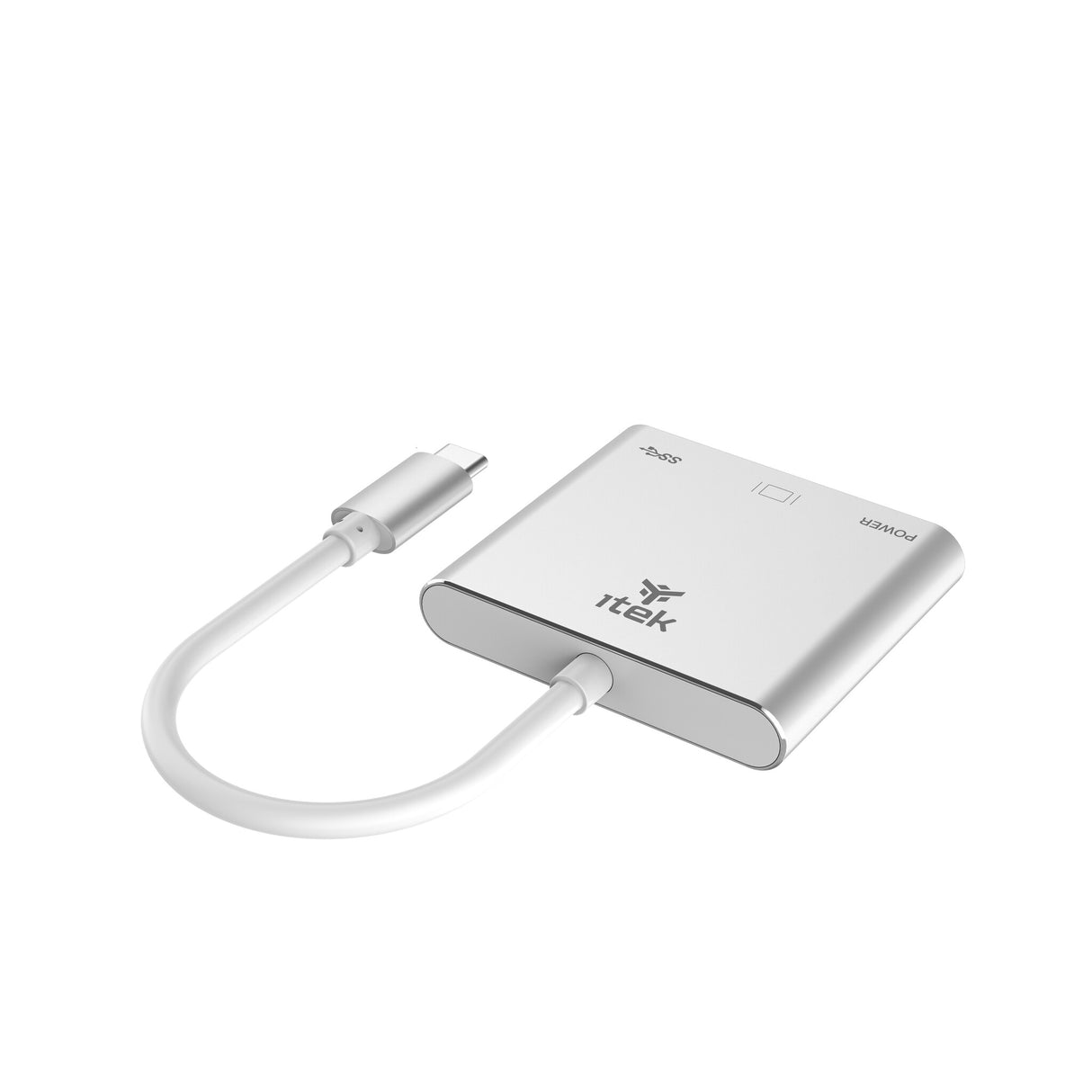 ITEK Adattatore USB-C a USB3.0(5G) + HDMI(4K) + USB-C(100W PD)