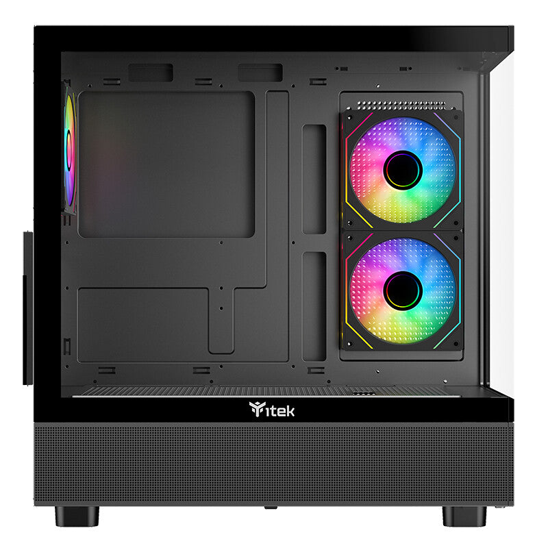 Case SHOWBUI 42B - Gaming Tower- ATX- 3x12cm ARGB fan- 2xUSB3- Type-C- Side & Front Panel Temp Glass