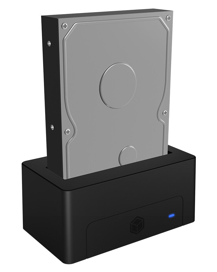 ICY BOX Docking Station per 1x 2-5" e 3-5" SATA I/II/III- USB 3.2 Gen 1- nero