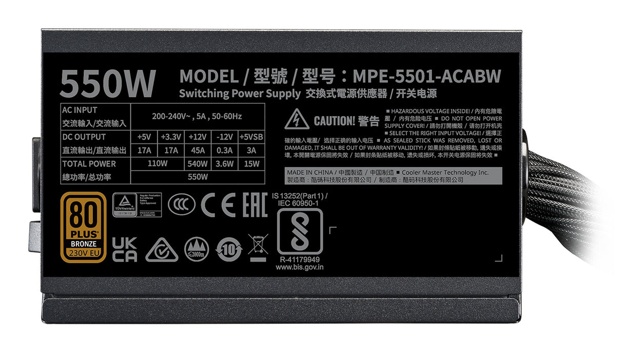 Alimentatore MWE BRONZE 550 V3 230V