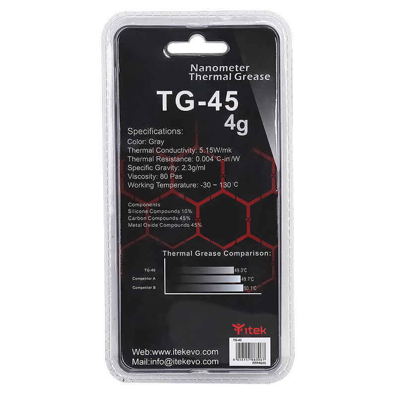 Pasta Termica TG-45 - Siringa da 4g con spatola- Gray