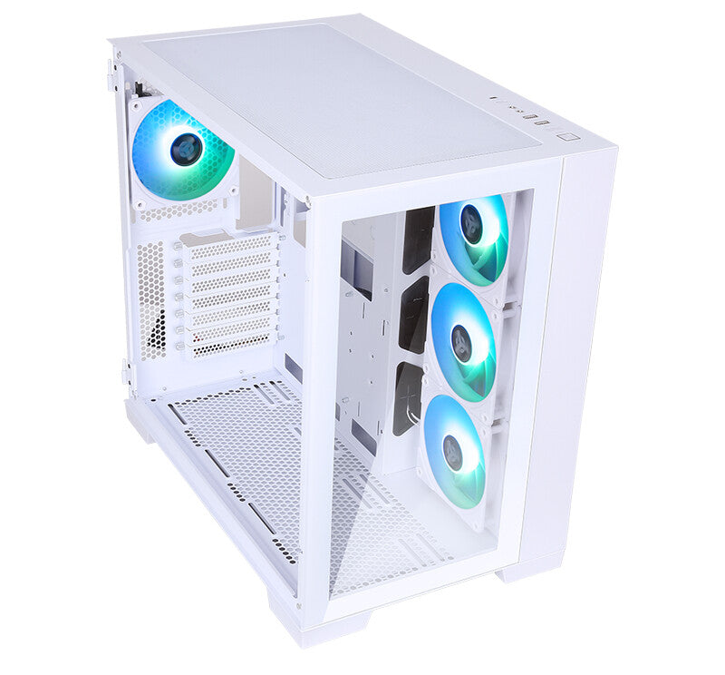 Case DARK CAVE - Gaming Tower- ATX- 4x12cm ARGB fan- 2xUSB3- Type-C- Side & Front Panel Temp Glass- White Edition