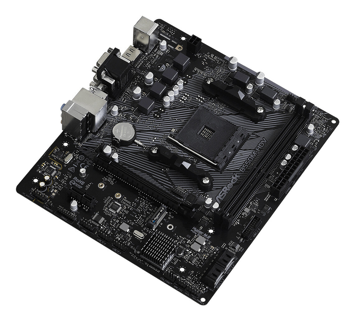 MB Asrock AM4 B550M HDV 2x DDR4 6x SATA3 HDMI DVI-D D-SUB M-ATX