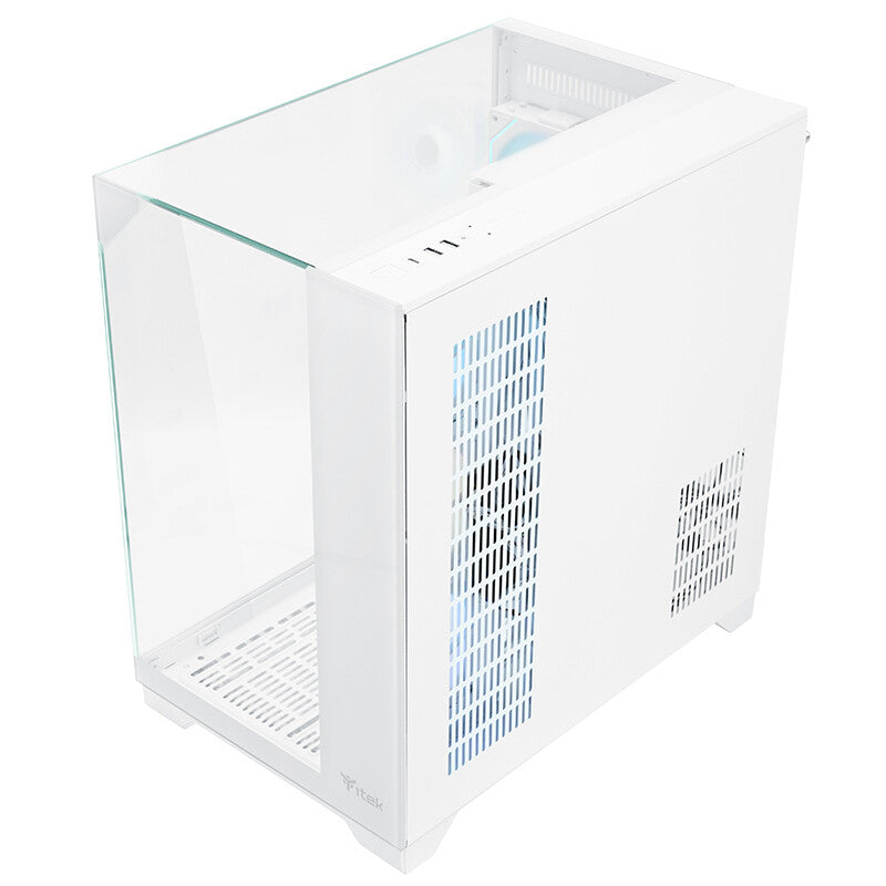 Case DARK CAVE PANO - Gaming Tower- ATX- 4x12cm ARGB fan- 2xUSB3- Type-C- Temp Glass Top- Side & Front Panel- White Edition