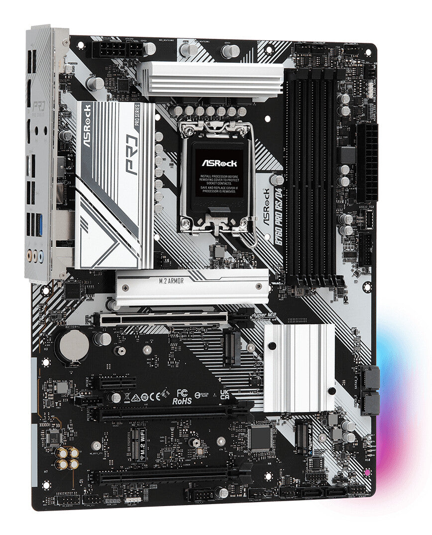 MB Asrock 1700 Intel B760 PRO RS/D4 4xDDR4- 4SATA3- 2xHyper M.2 1xM.2- HDMI DP ATX