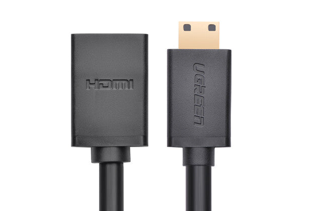 UGREEN Adattatore Mini HDMI maschio a HDMI femmina 22cm (Black)