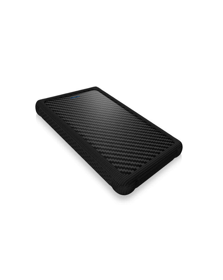 ICY BOX Case Esterno per SSD/HDD 2-5" a 1xUSB3.2 Gen1 Host- senza viti- protezione in silicone