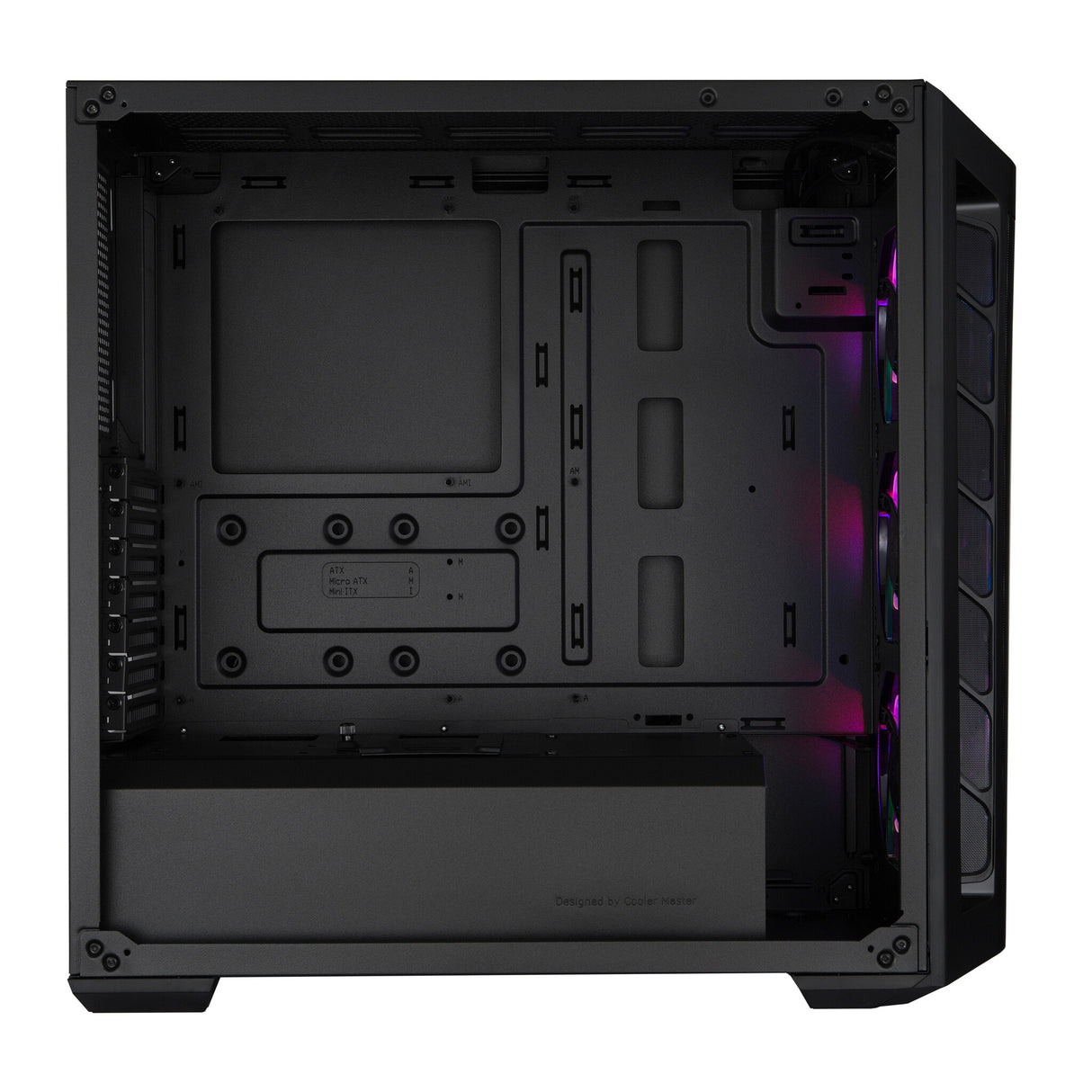 Case MasterBox MB511 ARGB- 2xCombo 2.5"/3.5"-5xSSD- 3x 120 ARGB fans-incl. controller-Radiator Support-Temp.Glass Side P.-NO PSU