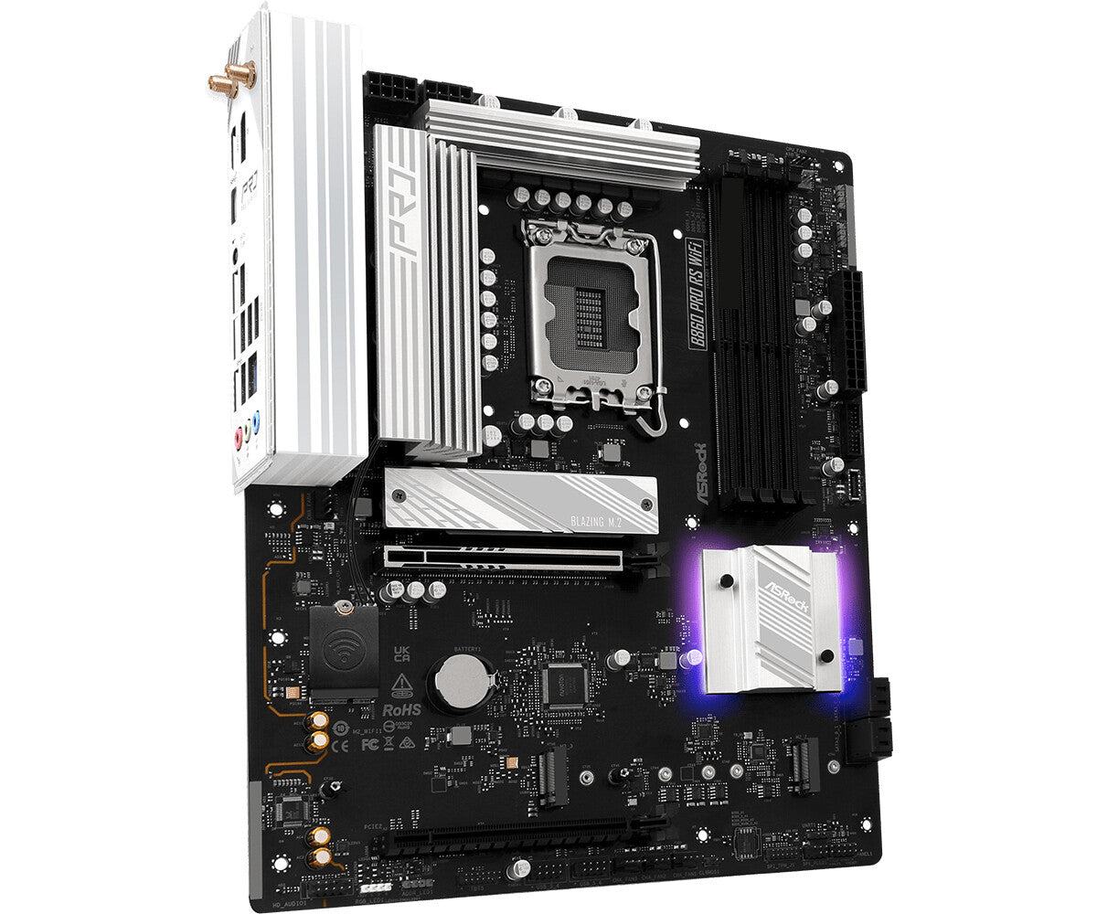 MB Asrock 1851 Intel B860 PRO RS WIFI- 4*DDR5 4*SATA3- 3*M.2- HDMI- DP- WiFi 6E + BT- ATX