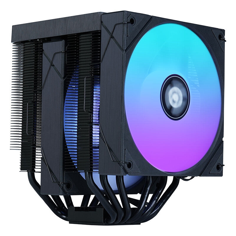 Dissipatore ad aria ICY-6HATP - Skt universale- 250W TDP- 6 Heatpipe- 2x12cm ARGB Fan- Digital Display