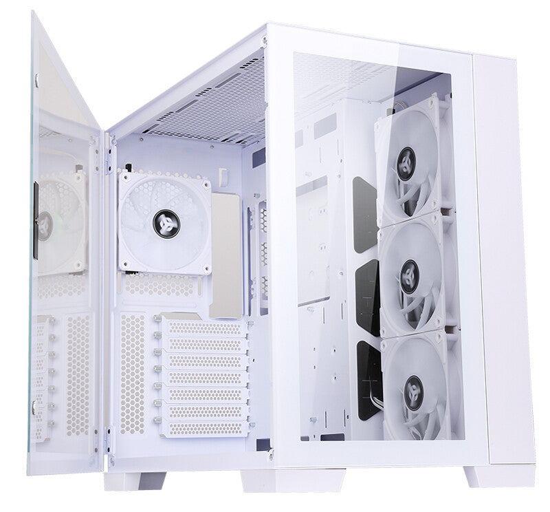 Case DARK CAVE - Gaming Tower- ATX- 4x12cm ARGB fan- 2xUSB3- Type-C- Side & Front Panel Temp Glass- White Edition