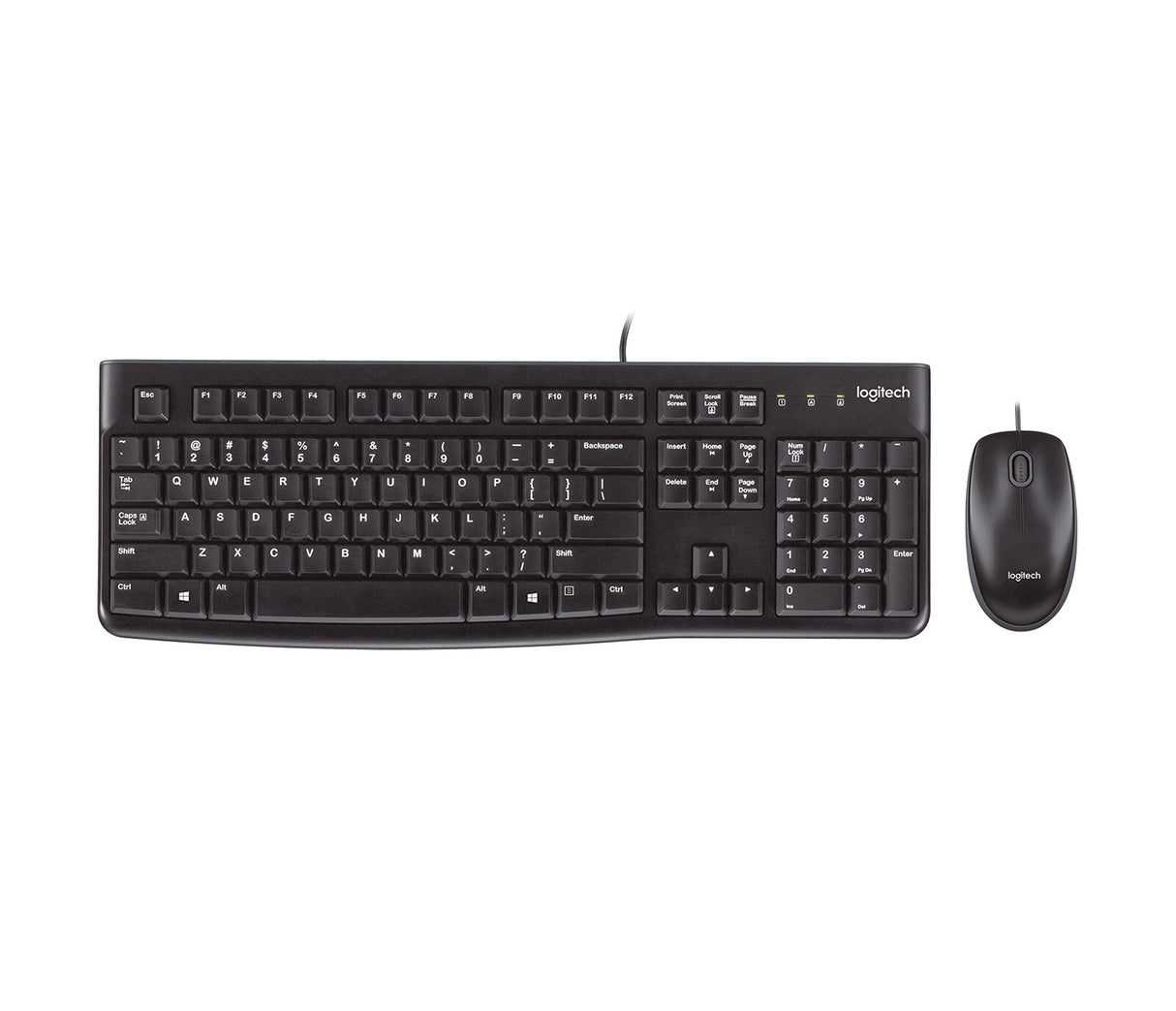 LOGITECH RETAIL Keyboard + Mouse - MK120- USB- Black