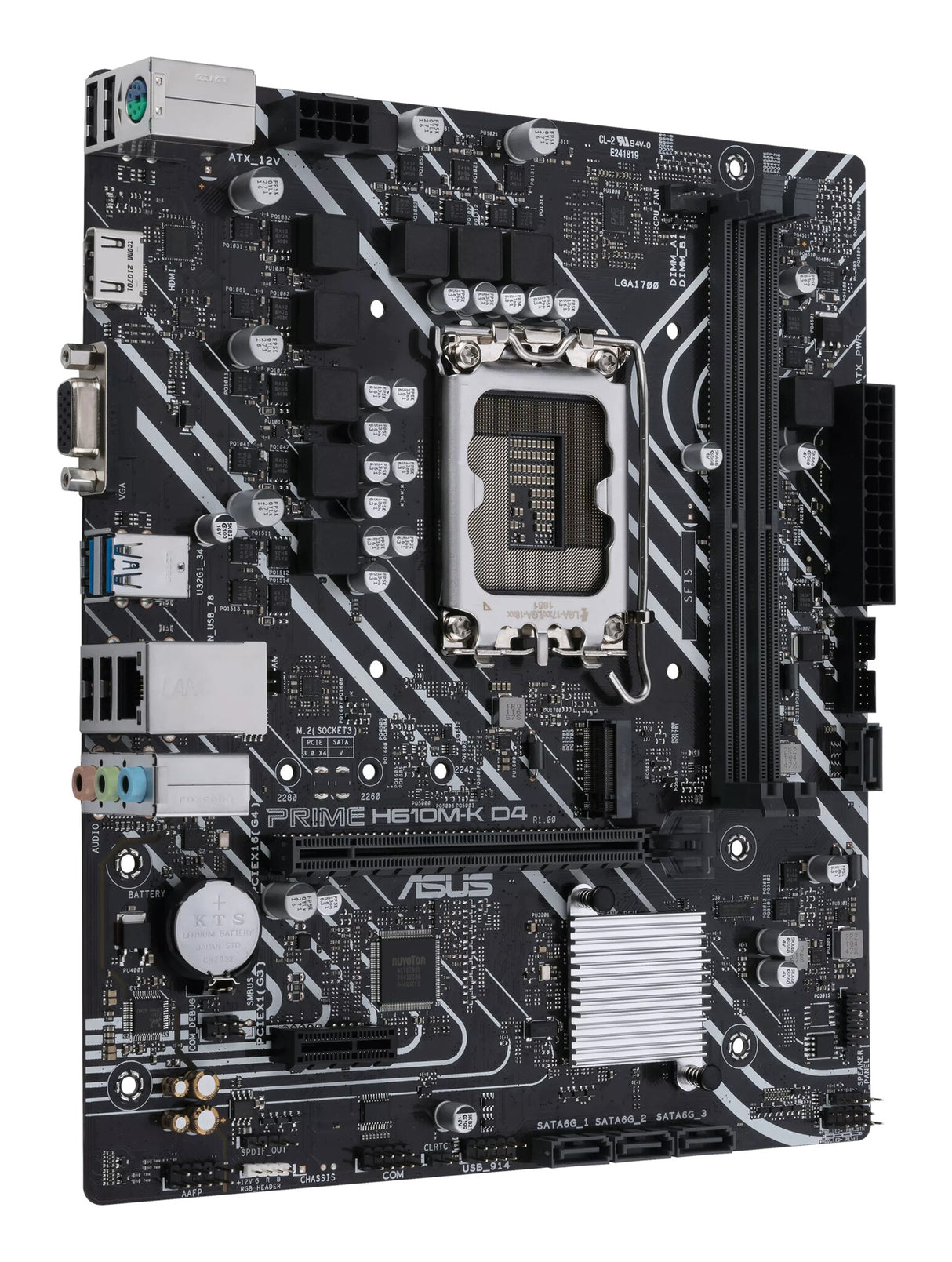 MB Asus 1700 Intel PRIME H610M-K- PCIe4- M.2- 2xDDR4- HDMI- D-Sub- SATA6- USB3.2 Gen1- mATX
