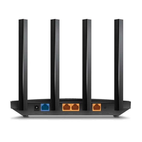TP-LINK Router Wi-Fi 6 AX1500 300 Mbps at 2.4 GHz + 1201Mbps at 5 GHz- 4× Antennas- 1GHz Dual Core CPU- 1× Gigabit WAN Port