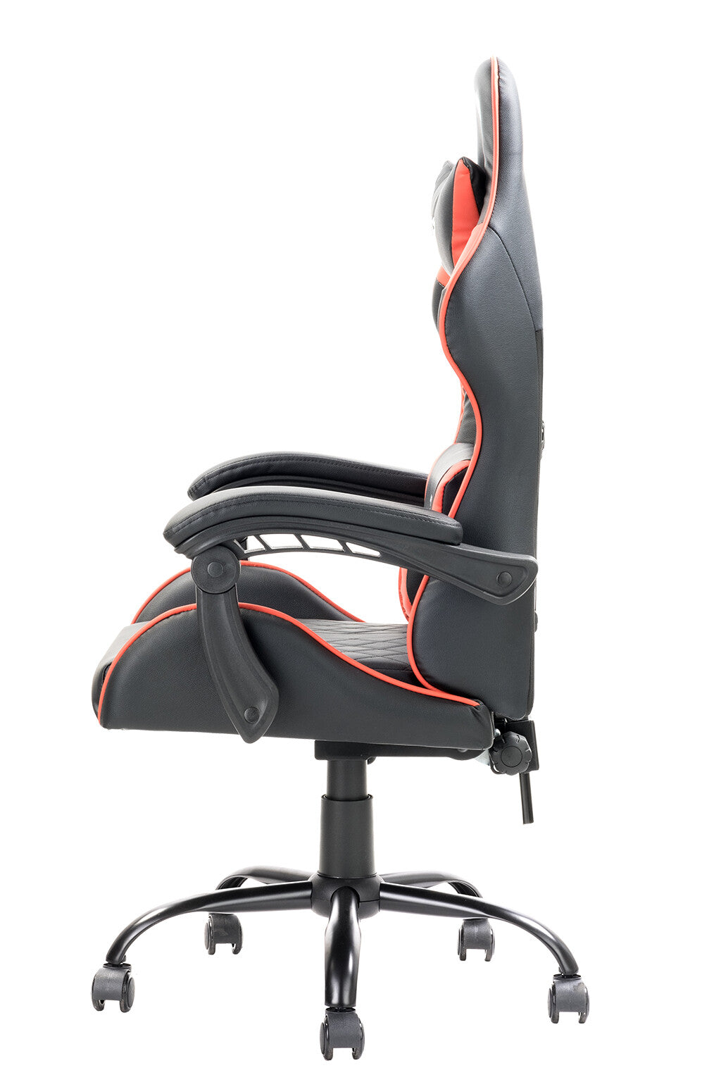 itek Gaming Chair RHOMBUS PF10 - PVC - Double Cushion - Reclining Backrest - Black Red